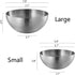 Stainless Steel Salad Bowls Set, Mixing and Serving Bowls for Cooking, Set of 2, Silver