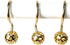 Chictie Gold Shower Curtain Hooks Rings, Set of 12 Brass Decorative Rustproof Hangers for Bathroom Curtains Rods