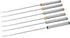 Fondue Sticks 6pcs, Stainless Steel Smores Sticks with Heat Resistant Handle for Cheese Meat Chocolate Dessert Roast