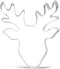 5 inch Large Christmas Reindeer Face Cookie Cutter, Stainless Steel