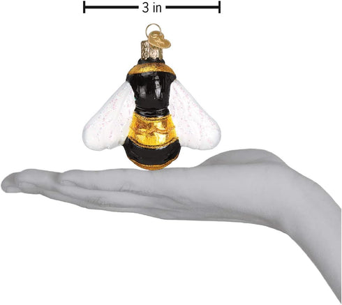 Old World Christmas Bee Collection Glass Blown Ornament for Christmas Tree, Bumblebee