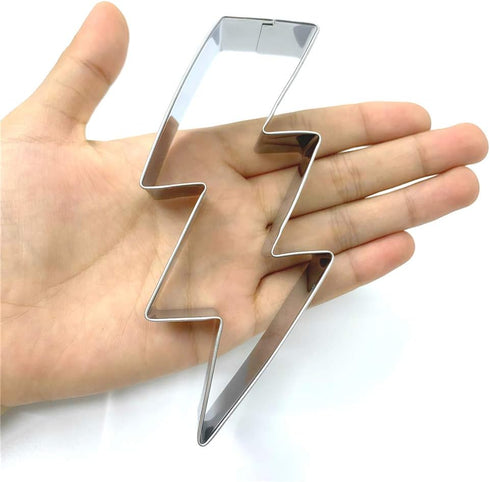 LILIAO Flash Lightning Bolt Cookie Cutter - Stainless Steel Biscuit Fondant Cutters for Kids Birthday Party