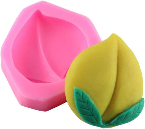 Cute Juicy Peach Fruit Silicone Mold Tool for DIY Cake Fondant Baking, Biscuit, Soap Tray, 3D Chocolates, Hard Candies