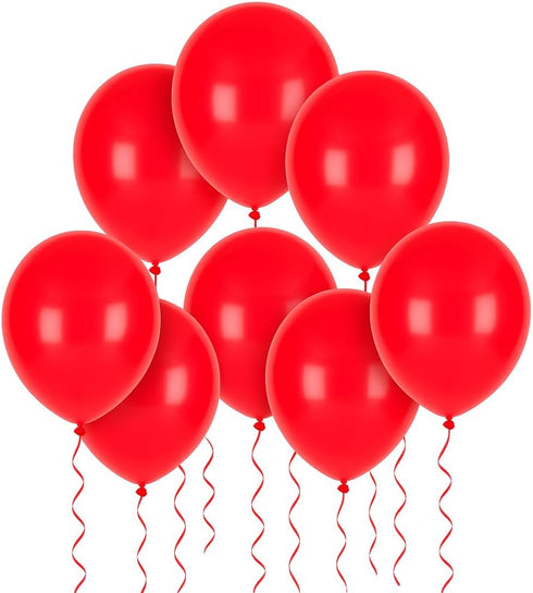PMLAND 100 Pieces Red Latex Balloons, 12 Inches for Valentine Birthday Wedding Party Festival Home Decorations