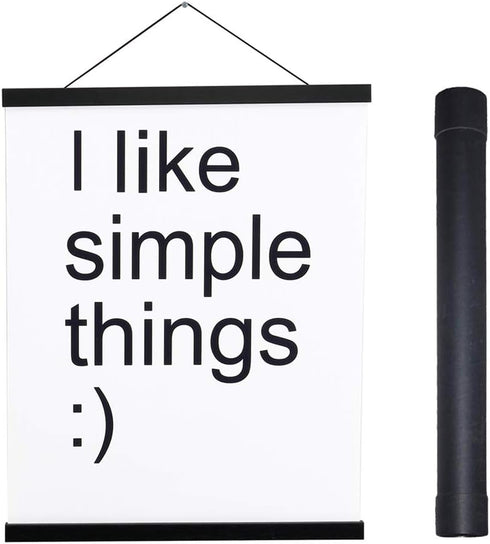 Artmag Magnetic Poster Hanger Frame - 24x36, 24x32, 24x18 Light Wood, Black, 24" Hanging Kit