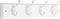 Liberty Hardware 129847 18-Inch Coat and Hat Rack with 4 Heavy Duty Hooks, White