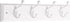 Liberty Hardware 129847 18-Inch Coat and Hat Rack with 4 Heavy Duty Hooks, White