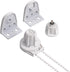 Upgrade 28mm Roller Blind Brackets, Heavy Duty Fittings Spare Kit with Blind Chain, White