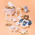 Cute Animal Cookie Cutters, 8-Piece Set Bear, Cat, Bunny, Piglet Cookie Cutter and Face Stamps