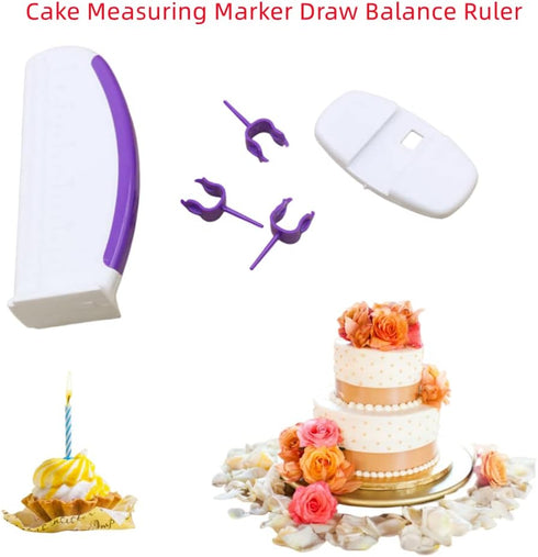 QIANG 2 Pcs Cake Measuring Marker, Draw Balance Ruler for Cake Decoration Line and Edge Decorating Tools