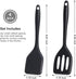 Silicone Small Serving Spatula Set of 4, Mini Silicone Spatula Turner for Kitchen Use, Small Silicone Spatulas for Egg, Steak, Pancake by Pharamat