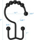 Shower Curtain Hooks Rings, TENOVEL Double Sided Rust Proof Hooks for Bathroom Shower Rods, Set of 12