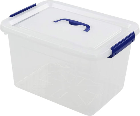 Wekioger Versatile Storage Organizer Plastic Bins with Lid, 12 Quart Latching Box, Set of 1