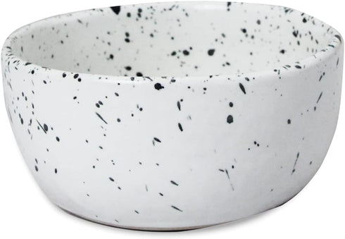 roro Exquisite Handmade Ceramic Stoneware Sauce Bowls, Set of 4, Speckled White, Microwave-Safe, Dishwasher-Safe
