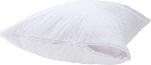Feather Proof Pillow Protectors, Queen Size with Zipper, Set of 2, 100% Waterproof, Bamboo Viscose
