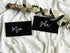 UNIQOOO Black Acrylic Rectangle Place Cards - 20 Count for Weddings, Dinner Parties, and Events