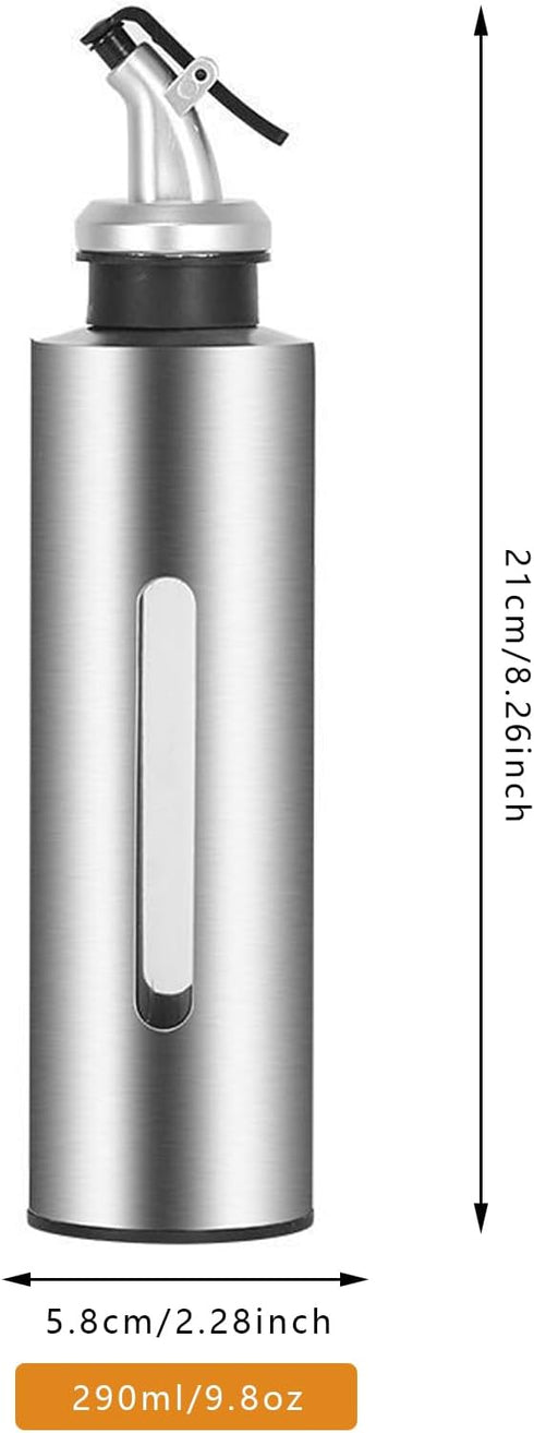Set Kitchen,9.9oz Carafe(290ml) FEOOWV Olive Oil and Vinegar Dispenser Bottle for Clear Plastic Olive Oli with Pourers