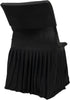 Efavormart Lifetime Folding Chair Cover Black Spandex Pleated Stretch Slipcover with Floor-Length Skirt, Also Fits