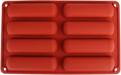 8 Cavity Long Strips Eclair Silicone Cake Pop Mold, Cake Pop Maker for Handmade Baking Supplies