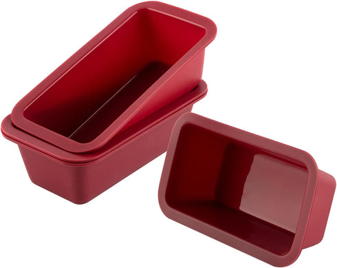 Silicone Mini Loaf Pan Set of 4 - Non-Stick Easy Release Baking Mold for Bread, Brownies, Cake, BPA Free