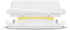 Butter Dishes with Lid for Countertop Refrigerator, Plastic Flip Top Lid Butter Container with Spreader, White