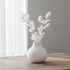 Carrot's Den White Round Vase - Minimalist Nordic, Japandi, Mid Century Modern Home Decor | Table Centerpiece, Wedding