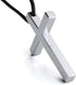 Cross Hanging Ornaments for Car Rear View Mirror, Metal Car Charm Pendant Decoration for Car, Truck, Home Decor (Silver)