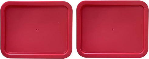 Replacement Lid for Pyrex Plastic Red Cover, 3 Cup Bowl Dish Rectangle, 7210-PC, 2-Pack