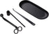 MUXSAM 4 in 1 Candle Accessory Set - Wick Trimmer, Dipper, Snuffer, Storage Tray, Candle Care Tools (Black)