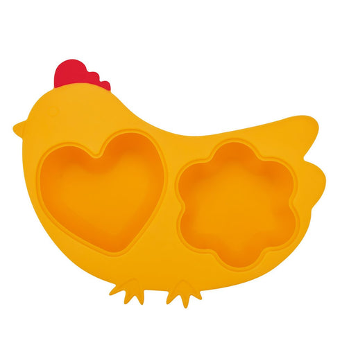 Innobaby Din Din Smart Silicone Chicken Steamer with Lid for Children, Yellow (SIL-CKS03)