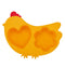 Innobaby Din Din Smart Silicone Chicken Steamer with Lid for Children, Yellow (SIL-CKS03)