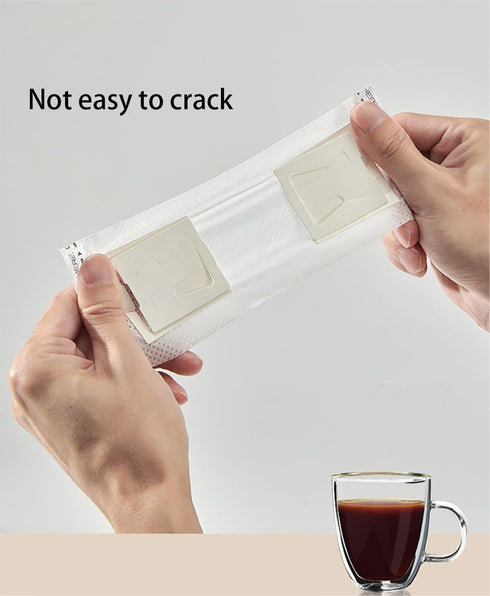 100PCS Coffee Filter Bags Hanging Ear Side Drip Coffee Paper Bag Pour Over Coffee Filter Pouch Disposable Portable Drip Coffee Filters Bag for Home, Travel, Camping, Office