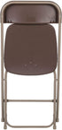 2 Pack 650LB Flash Furniture Hercules Series Plastic Folding Chair - Brown - Weight Capacity Comfortable Event