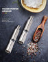 MINI Stainless-Steel One-Handed Thumb Push Button Salt and Pepper Grinder for Black Pepper or Himalayan Salt