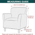 Waterproof Accent Chair Cover with Arms, Stretch Jacquard Single Sofa Armchair Slipcovers, Soft Couch Cover for Bedroom