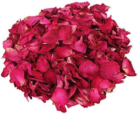 150 Grams/5.3 OZ Natural Dried Red Rose Flower Petals for Wedding Decoration, Bath, Crafts Accessories