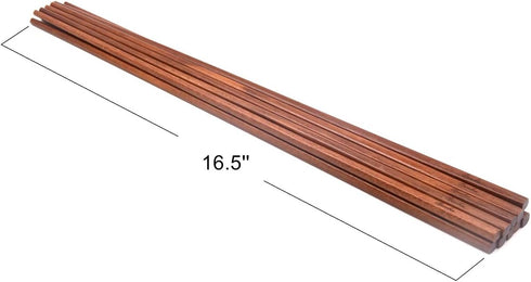 Bamber 16.5 Inches Extra Long Wood Chopsticks Set, Cooking Frying Chopstick, Set of 5 Pairs