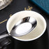5 PCS Soup Spoon, Stainless Steel Mirror Finish Spoons, Kitchen Serving Spoons, Ice Cream Spoons for Soup, Silver