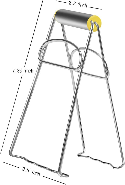 Asian Kitchen Stainless Steel Folding Hot Dish Plate Clip Retriever Tongs