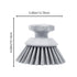 SPARTA 42395EC24 Orange Plastic Scrubber Brush, 5 x 5 x 4 Inches Round Dish Scrub Brush for Kitchen & Bathroom