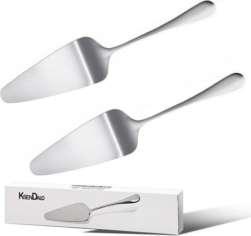KSENDALO Small Pie Server Cake Pizza Server, Stainless Steel SUS304 Spatula for Serving, Cutting Cake, Pies, Desserts