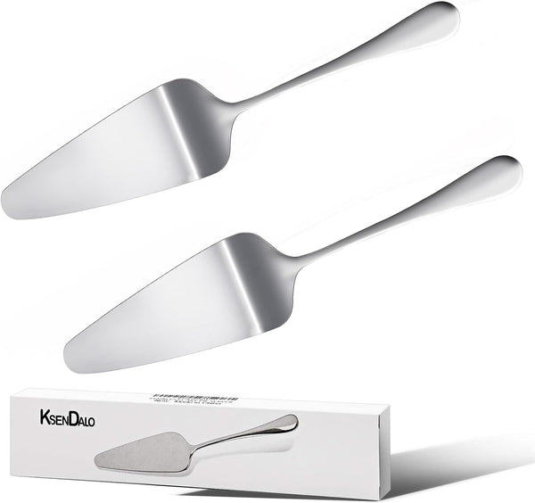 KSENDALO Small Pie Server Cake Pizza Server, Stainless Steel SUS304 Spatula for Serving, Cutting Cake, Pies, Desserts