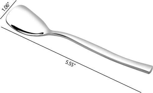 12 Pieces Stainless Steel Dessert Ice Cream Spoons, Shovel Ice Cream Spoon, 5.55 Inch