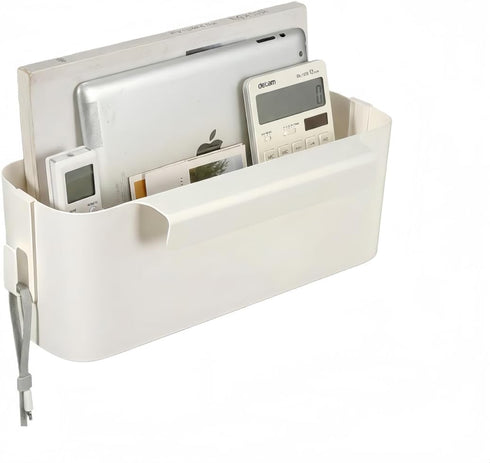 Ymeibe Bedside Caddy Hanging Basket Organizer with Hooks Dorm Bunk Beds Shelf Night