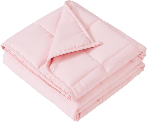 HOSUKKO Weighted Blanket, 3 lbs Pink Heavy Blanket, Small Size Breathable Blanket (20 * 30 inches, 3 lbs)