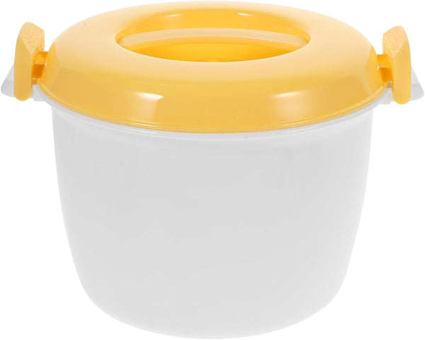DOITOOL Microwave Rice Cooker Mini Steamer, Vegetable Steamer Pot with Lid for Rice, 15.5X15.5X20CM