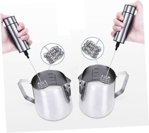 BESTOYARD Milk Frother - Electric Mini Kitchen Stirrer, Rechargeable Stainless Steel Foam Maker, Handheld Foaming Agent