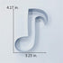 LILIAO Music Note Cookie Cutter - 3.2 x 4.2 inches Stainless Steel Music Biscuit Fondant Cutter