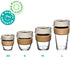 KeepCup Brew Cork - Reusable Coffee Cup, Tempered Glass and Natural Cork, Extra Small 6oz/177ml, Black