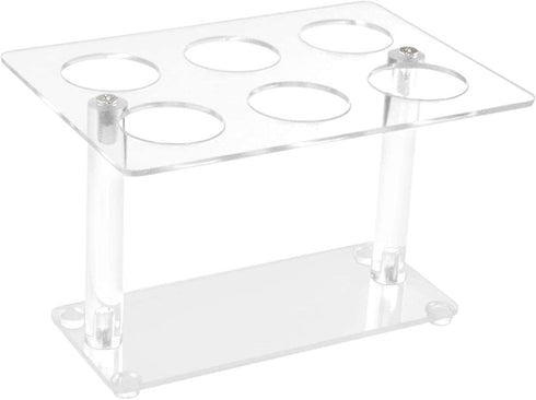 Ailelan Cone Display Stand, Clear Acrylic Ice Cream Cone Holders for Parties, Weddings, Buffets (6 Holes)